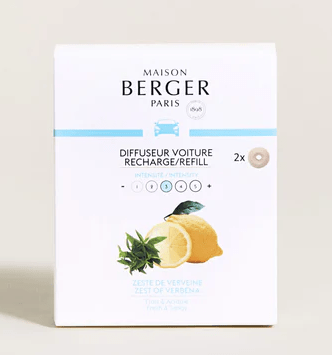 Recharges pour diffuseur de voiture – Zeste de verveine – Maison Berger