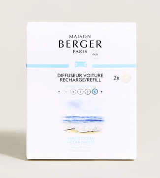 Recharges pour diffuseur de voiture – Vent d’océan – Maison Berger