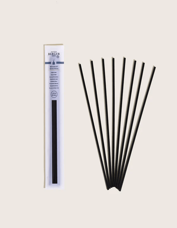 Brins noirs pour bouquet parfumé – 21 cm – Ensemble de 8 – Maison Berger