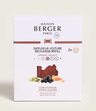 Recharges pour diffuseur de voiture – Cuir mystique – Maison Berger