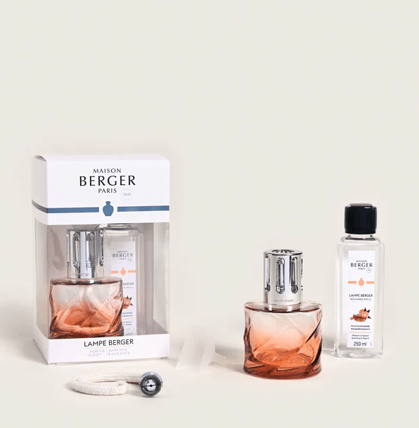 Coffret lampe Berger Spirale rose ambré – Maison Berger
