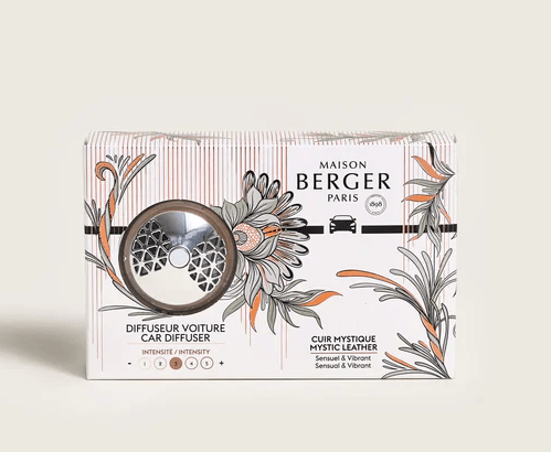 Diffuseur de voiture modulable Evanescence – Cuir mystique – Maison Berger
