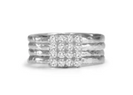 Bague de méditation Light – MeditationRings – centre carré serti de zircones cubiques