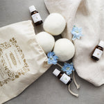 Boules de séchage, flacons parfumés et sac Dot & Lil