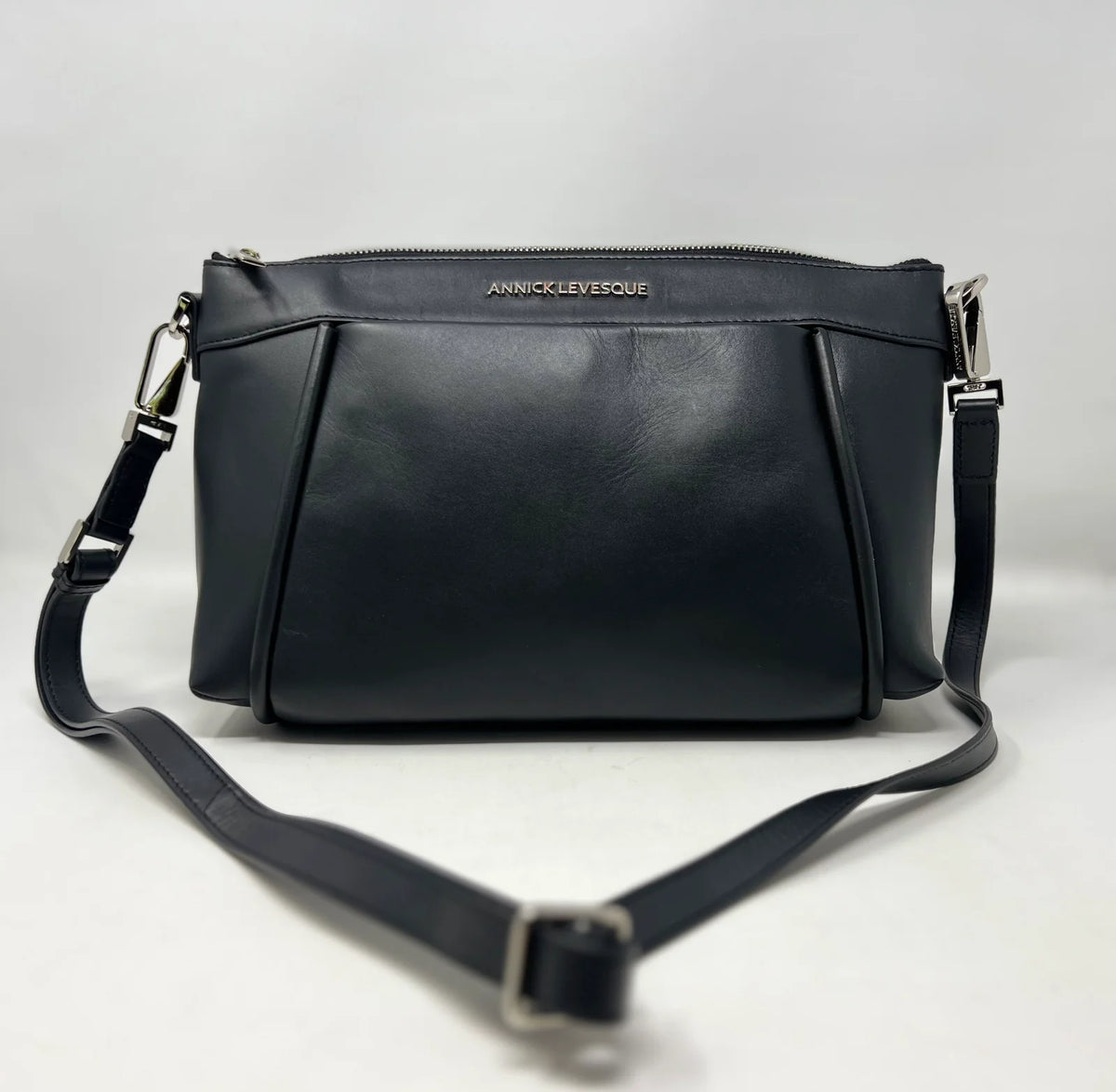 Sac à main Elena en cuir noir – autre vue