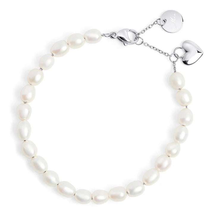 Bracelet Perle Papaye argent