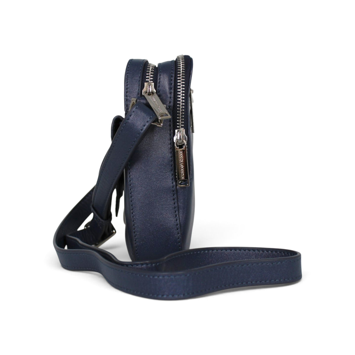 Sac à bandoulière Nadine en cuir bleu marine – autre vue