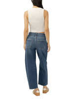 High Rise Barrel Leg Jeans