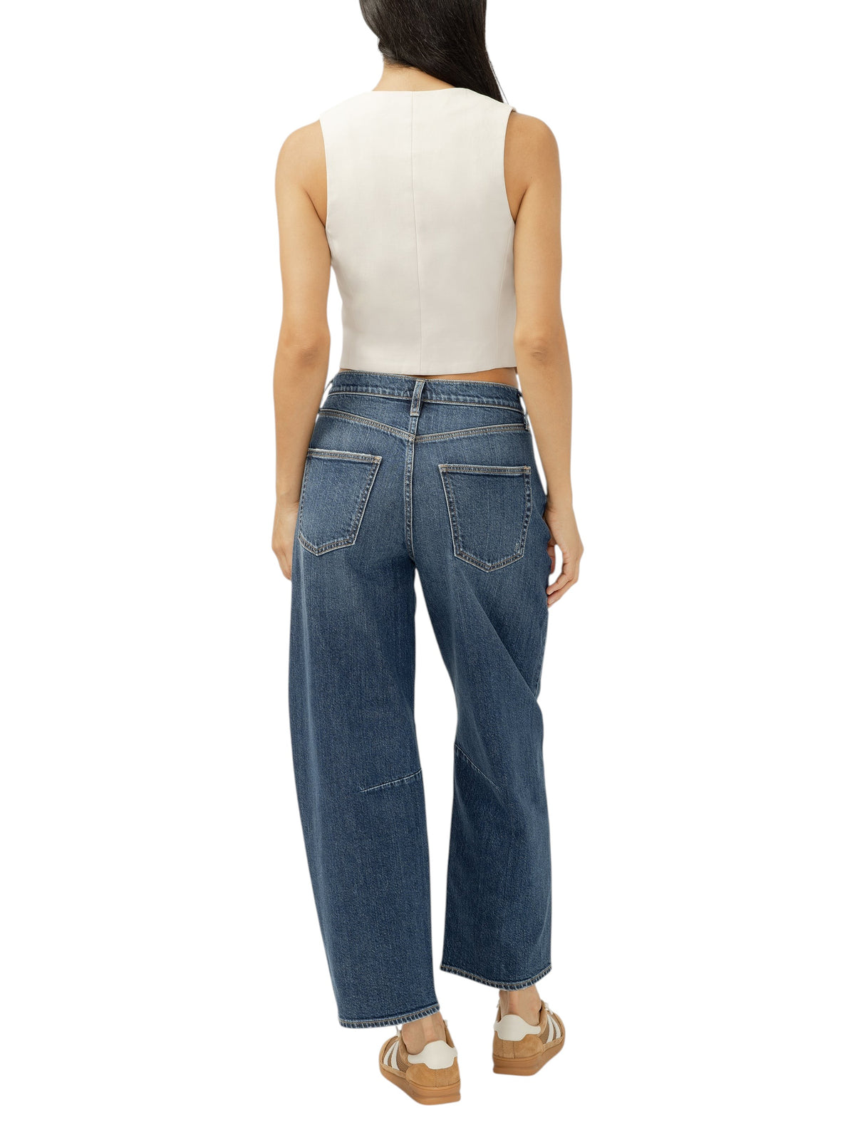 High Rise Barrel Leg Jeans