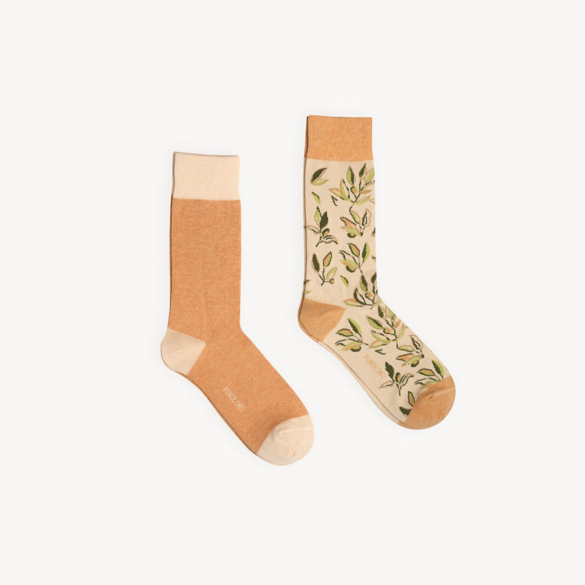 Chaussettes à motifs d’olives en coton Pima – 2 paires – Pokoloko
