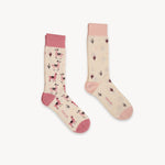Chaussettes à motifs d’alpagas roses en coton Pima – 2 paires – Pokoloko