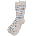 Chaussettes à motifs en mélange d’alpaga – Gris, L/XL – Pokoloko