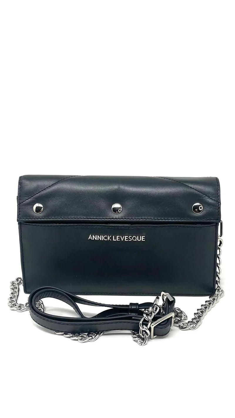 Sac à main Sandrine en cuir noir – autre vue