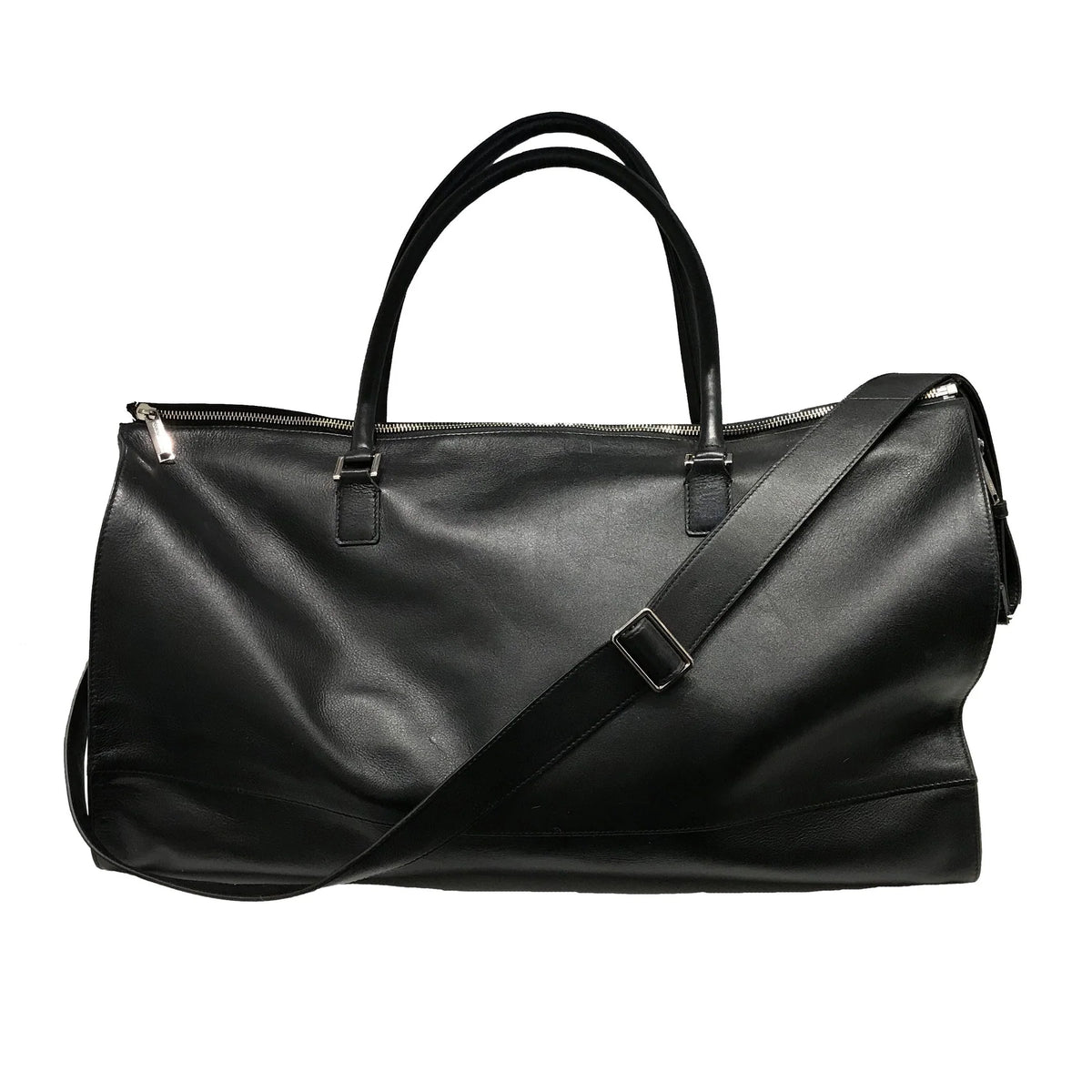 Sac de voyage Frederick en cuir noir – vue du modèle