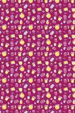 Serviette à vaisselle fuchsia dos