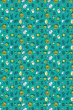 Serviette à vaisselle Turquoise dos