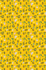 Serviette à vaisselle Jaune dos