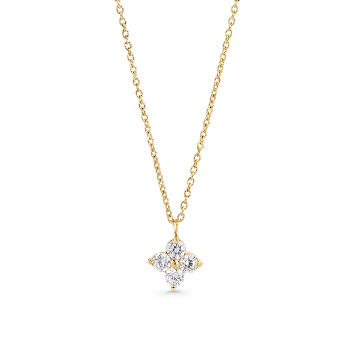 Collier doré avec pendentif étoilé et pierre claire