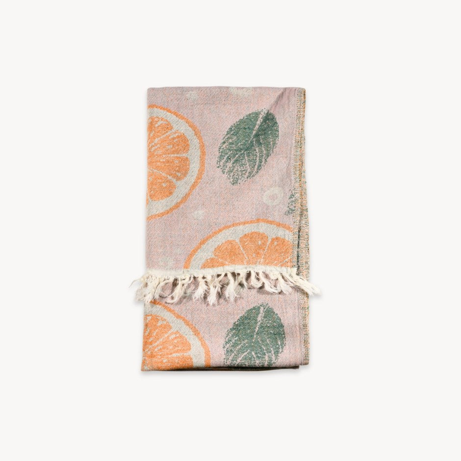 Serviette à mains – Oranges et feuilles – Pokoloko