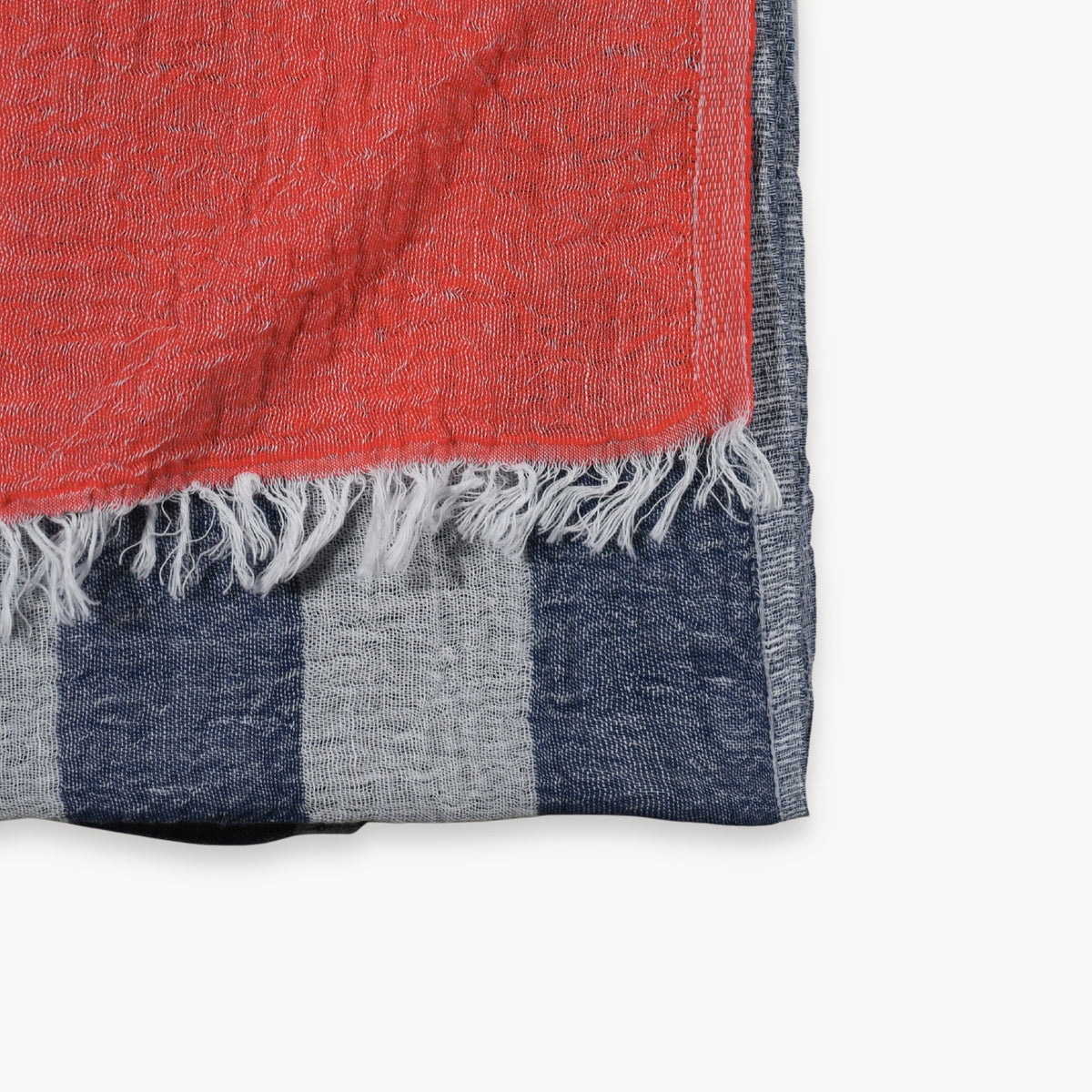 Serviette Boardwalk – Vermillon et denim – Pokoloko