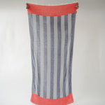 Serviette Boardwalk – Vermillon et denim – Pokoloko