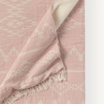 Jeté Atlas doublé en molleton – Rose pastel – Pokoloko