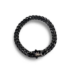Bracelet noir à mailles épaisses
