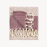 Serviette à mains Lined Diamond – Bordeaux – Pokoloko