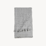 Serviette à mains French Waffle – Gris soie – Pokoloko