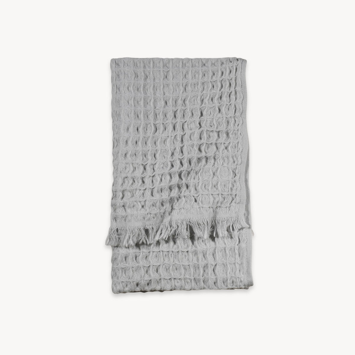 Serviette à mains French Waffle – Gris soie – Pokoloko