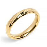 Bague dorée lisse et arrondie