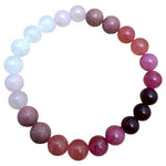 Bracelet de perles en dégradé de rose, mauve et blanc