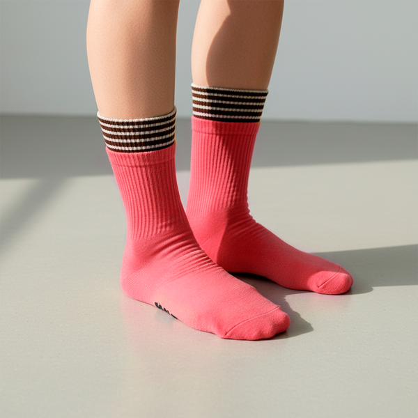 Chaussettes Watermelon Stripe à double revers de KNDZ