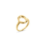 Bague dorée à grand anneau arrondi