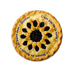 Aimant-décapsuleur C’est pas de la tarte, illustration de tarte aux bleuets