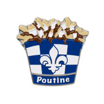 Aimant Poutine, contenant illustré avec fleur de lys