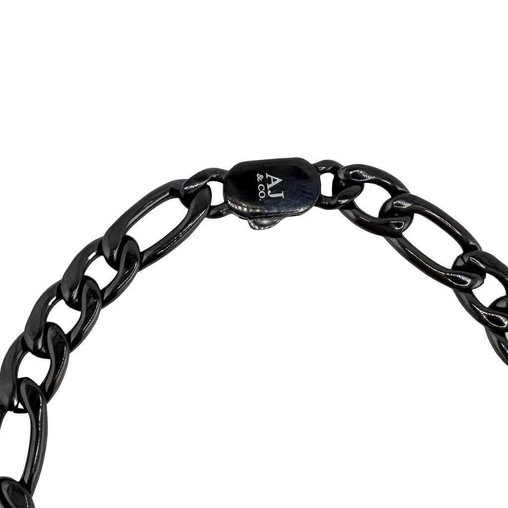 Détail du fermoir Quick Connect du collier Pilier noir AJ&co