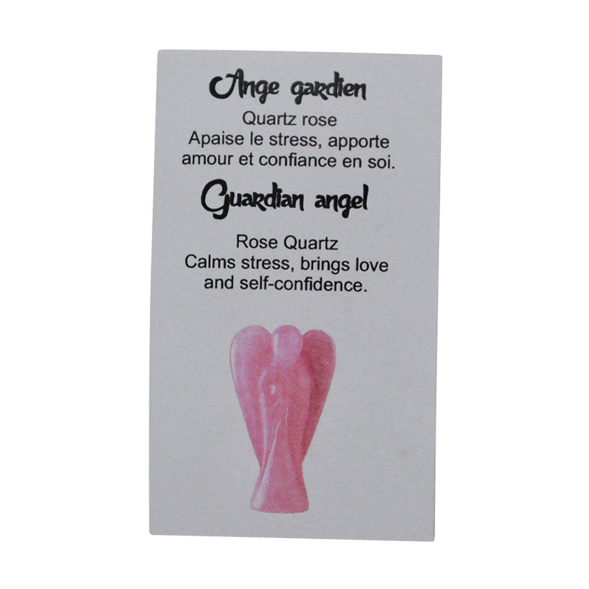 Ange décoratif en quartz rose