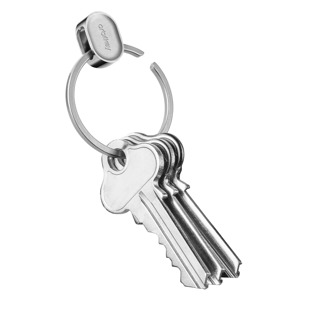 Anneau porte-clés à ouverture rapide Orbitkey Ring v2 — argenté — anneau ouvert