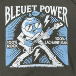 Coton ouaté à capuchon Bleuet Power – dessin visible à l'avant du hoodie Bleuet Power Bleu Marine