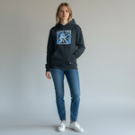 Coton ouaté à capuchon Bleuet Power – marine
