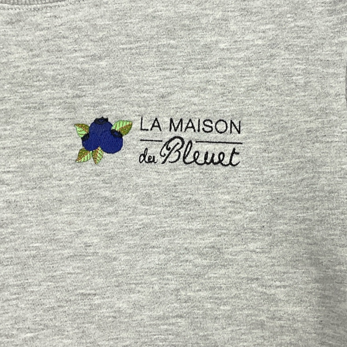 Coton ouaté unisexe à col rond – broderie visible à l'avant du coton ouaté Gris