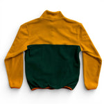 Micro-polar rétro unisexe – polar Retro Jaune et Vert Forêt vue de dos