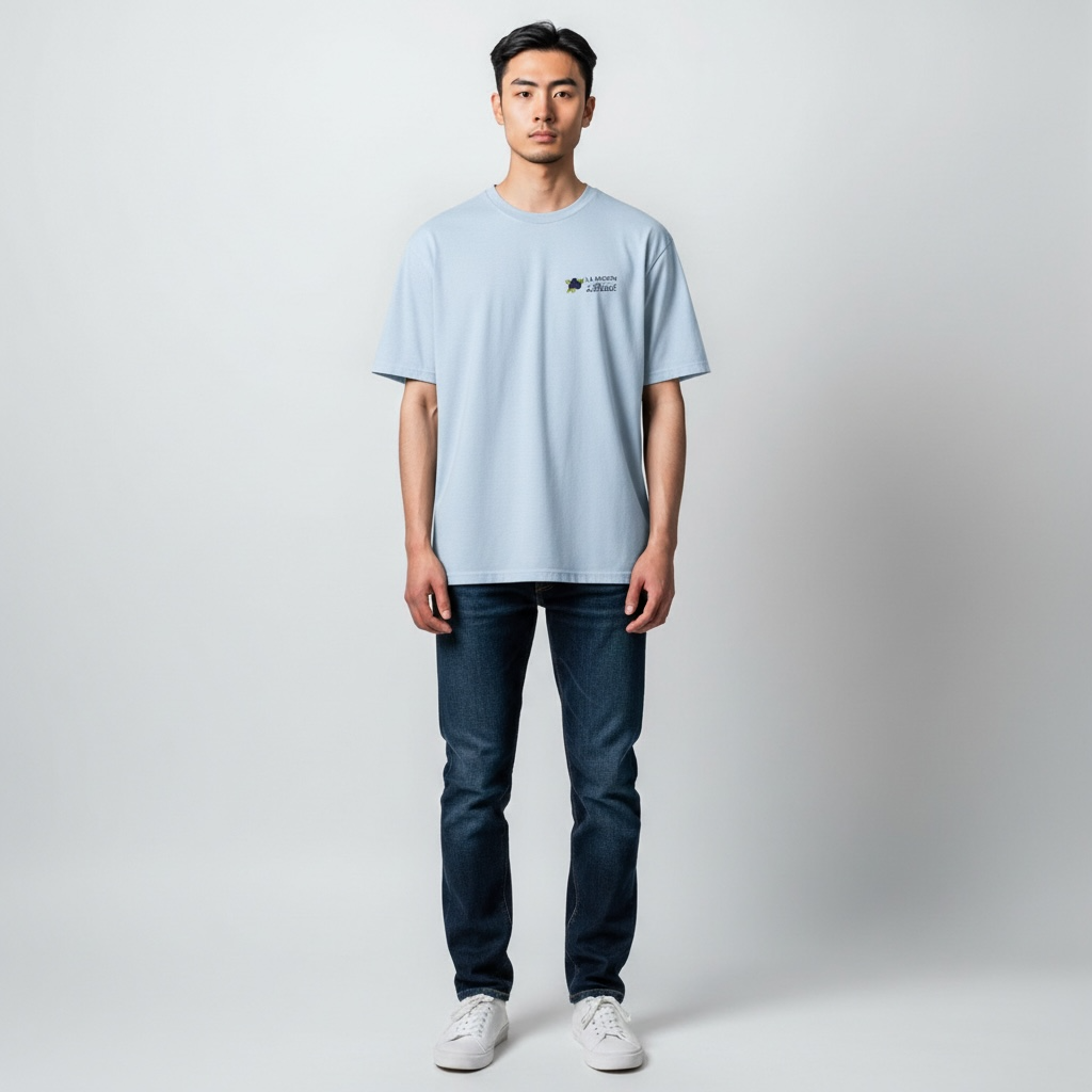 T-shirt ajusté pour homme – bleu marin