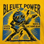 T-shirt unisexe Bleuet Power – dessin visible à l'avant du T-shirt Bleuet Power Jaune Or