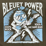 T-shirt unisexe Bleuet Power – dessin visible à l'avant du T-shirt Bleuet Power Noir