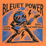 T-shirt unisexe Bleuet Power – dessin visible à l'avant du T-shirt Bleuet Power Orange