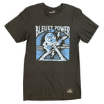 T-shirt unisexe Bleuet Power – noir avec dessin à l'avant