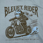 T-shirt unisexe Bleuet Rider – dessin visible à l'avant tu T-shirt Bleuet Rider Bleu Indigo