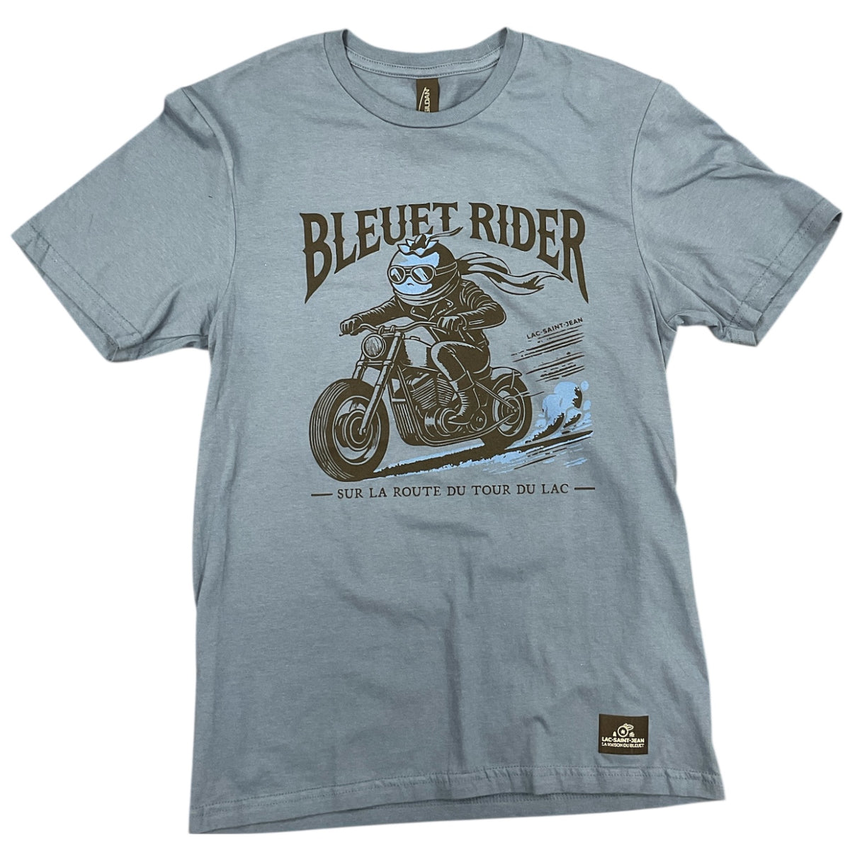 T-shirt unisexe Bleuet Rider – bleu Indigo avec dessin à l'avant